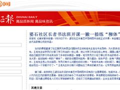 婆石社区长者书法班开课一撇一捺练“柳体”