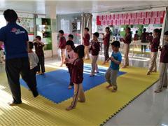 将军山社区青少年宫系列活动之跆拳道学习启蒙兴趣班第二期第三节